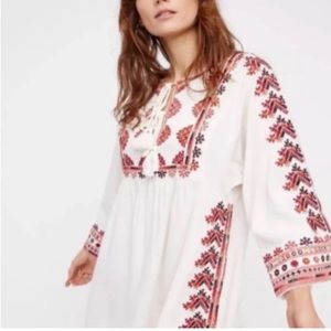 Free People Starlight Embroidered Bohemian Festival Dress